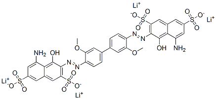 CAS#: 71550-22-6， Tetralithium 3,3'-[(3,3'-Dimethoxy[1,1'-Biphenyl]-4,4'-Diyl)Bis(Azo)]Bis[5-Amino-4-Hydroxynaphthalene-2,7-Disulphonate]