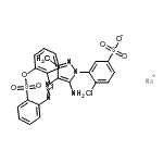 CAS#: 71617-71-5， Sodium 3-[5-amino-4-({2-[(2-chlorophenoxy)sulfonyl]phenyl}diazenyl)-3-methyl-1H-pyrazol-1-yl]-4-chlorobenzenesulfonate