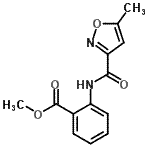 CAS#: 717860-15-6， Methyl 2-{[(5-methyl-1,2-oxazol-3-yl)carbonyl]amino}benzoate