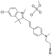 CAS#: 71873-57-9， 5-Chloro-2-[2-[4-[(2-Cyanoethyl)Methylamino]Phenyl]Vinyl]-1,3,3-Trimethyl-3H-Indolium Methyl Sulphate