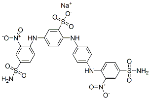 CAS#: 71873-58-0， Sodium 5-[[2-Nitro-4-Sulphamoylphenyl]Amino]-2-[[4-[[2-Nitro-4-Sulphamoylphenyl]Amino]Phenyl]Amino]Benzenesulphonate