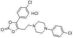 CAS#: 71923-16-5， 4-(4-Chlorophenyl)-5-(2-(4-(4-Chlorophenyl)-1-Piperazinyl)Ethyl)-1,3-Dioxol-2-One hydrochloride