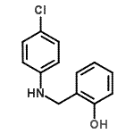 structure of CAS# 7193-94-4, 2-{[(4-Chlorophenyl)amino]methyl}phenol;2-(((4-chlorophenyl)amino)methyl)phenol;2-[(4-chloroanilino)methyl]phenol;2-[(4-Chloroanilino)methyl]phenol #