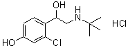 CAS#: 71960-74-2， 3-Chloro-4-{1-hydroxy-2-[(2-methyl-2-propanyl)amino]ethyl}phenol hydrochloride (1:1)