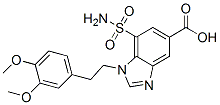 CAS#: 72020-20-3， 1-[2-(3,4-Dimethoxyphenyl)Ethyl]-7-Sulfamoylbenzimidazole-5-Carboxylic Acid