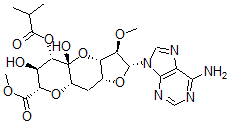 CAS#: 72067-15-3， (11R)-11-C-(6-Amino-9H-Purin-9-Yl)-2,6:8,11-Dianhydro-10-O-Methyl-4-O-(1-Oxo-2-Methylpropyl)-7-Deoxy-alpha-L-Ido-D-Lyxo-5-Undecoulo-5,9-Pyranosonic Acid Methyl Ester