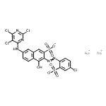 CAS#: 72139-18-5， Disodium 3-[(4-chloro-2-sulfonatophenyl)diazenyl]-4-hydroxy-7-[(2,5,6-trichloro-4-pyrimidinyl)amino]-2-naphthalenesulfonate