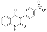 结构式 CAS# 72176-80-8, 2,3-二氢-3-(4-硝基苯基)-2-硫代-4(1H)-喹唑啉酮
