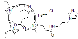 CAS#: 72177-42-5， Protohemin Mono-3-(Imidazol-1-Yl)Propylamide Monomethyl Ester