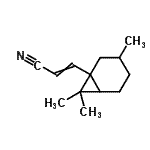 CAS#: 72214-40-5， 3-(3,7,7-Trimethylbicyclo[4.1.0]hept-1-yl)acrylonitrile