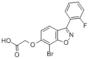 CAS#: 72481-99-3， 2-[[7-Bromo-3-(2-Fluorophenyl)-1,2-Benzoxazol-6-Yl]Oxy]Acetic Acid