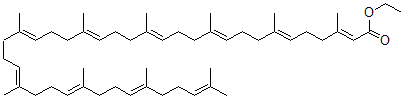 CAS#: 72505-71-6， Ethyl (2E,6E,10E,14E,18E,22E,26E,30E,34E)-3,7,11,15,19,23,27,31,35,39-Decamethyltetraconta-2,6,10,14,18,22,26,30,34,38-Decaenoate