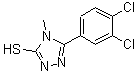 结构式 CAS# 725217-53-8, 5-(3,4-二氯苯基)-4-甲基-4H-1,2,4-三唑-3-硫醇