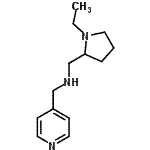 结构式 CAS# 726162-94-3, 1-(1-乙基-2-吡咯烷基)-N-(4-吡啶基甲基)甲胺