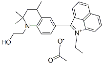 CAS#: 72639-27-1， 1-Ethyl-2-(1,2,3,4-Tetrahydro-1-(2-Hydroxyethyl)-2,2,4-Trimethyl-6-Quinolyl)Benz(cd)Indolium Acetate