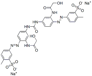 CAS#: 72828-84-3， Disodium 5-[2-[(2-Hydroxyacetyl)Amino]-4-[[3-[(2-Hydroxyacetyl)Amino]-4-(4-Methyl-3-Sulfonatophenyl)Diazenylphenyl]Carbamoylamino]Phenyl]Diazenyl-2-Methylbenzenesulfonate