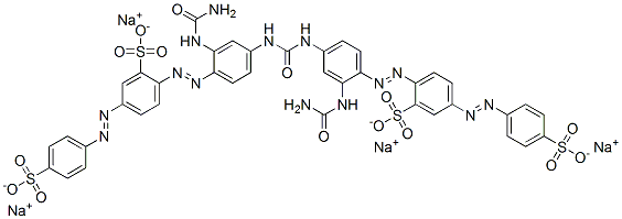 CAS#: 72829-40-4， Tetrasodium 2-[2-(Carbamoylamino)-4-[[3-(Carbamoylamino)-4-[2-Sulfonato-4-(4-Sulfonatophenyl)Diazenylphenyl]Diazenylphenyl]Carbamoylamino]Phenyl]Diazenyl-5-(4-Sulfonatophenyl)Diazenylbenzenesulfonate