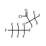 structure of CAS# 72848-57-8, 2,3,3,3-Tetrafluoro-2-(heptafluoropropoxy)propanoyl chloride;MFCD00155946;Perfluoro(2-methyl-3-oxahexanoyl) chloride;Perfluoromethyloxahexanoyl chloride