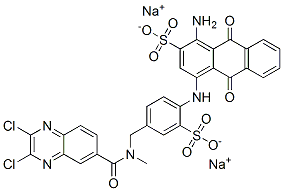 CAS#: 72894-31-6， 1-Amino-4-[[4-[[[(2,3-Dichloro- 6-Quinoxalinyl)Carbonyl]Methylamino]Methyl] -2-Sulfophenyl]Amino]-9,10-Dihydro-9,10-Dioxo-2-Anthracenesulfonic Acid Sodium Salt