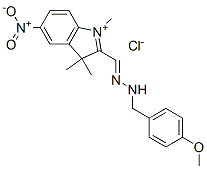 CAS#: 72906-18-4， 2-[[(4-Methoxyphenyl)Methylhydrazono]Methyl]-1,3,3-Trimethyl-5-Nitro-3H-Indolium Chloride