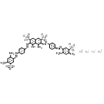 CAS#: 72927-74-3， Tetrasodium 4-amino-3,6-bis({4-[(2,4-diamino-5-sulfonatophenyl)diazenyl]phenyl}diazenyl)-5-hydroxy-2,7-naphthalenedisulfonate