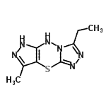 CAS#: 729553-86-0， 3-Ethyl-8-methyl-5,6-dihydropyrazolo[3,4-e][1,2,4]triazolo[3,4-b][1,3,4]thiadiazine