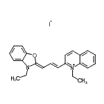CAS#: 72998-56-2， 1-Ethyl-2-[(1E,3Z)-3-(3-ethyl-1,3-benzoxazol-2(3H)-ylidene)-1-propen-1-yl]quinolinium iodide
