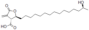 CAS#: 73036-29-0， (2S,3R)-2-[(14S)-14-Hydroxypentadecyl]-4-Methylidene-5-Oxooxolane-3-Carboxylic Acid