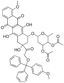 CAS#: 73113-86-7， [3-Acetyloxy-2-Methyl-6-[[3,5,12-Trihydroxy-10-Methoxy-3-[2-[(4-Methoxyphenyl)-Di(Phenyl)Methoxy]Acetyl]-6,11-Dioxo-2,4-Dihydro-1H-Tetracen-1-Yl]Oxy]Oxan-4-Yl] Acetate