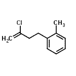 structure of CAS# 731772-13-7, 1-(3-Chloro-3-buten-1-yl)-2-methylbenzene;2-(3-Chlorobut-3-en-1-yl)toluene;2-chloro-4-(2-methylphenyl)-1-butene;2-Chloro-4-(2-methylphenyl)but-1-ene