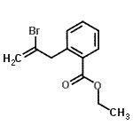 结构式 CAS# 731772-80-8, 乙基2-(2-溴-2-丙烯-1-基)苯甲酸酯