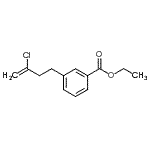 structure of CAS# 731772-85-3, Ethyl 3-(3-chloro-3-buten-1-yl)benzoate;4-(3-carboethoxyphenyl)-2-chloro-1-butene