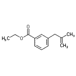 结构式 CAS# 731772-88-6, 乙基3-(2-甲基-2-丙烯-1-基)苯甲酸酯