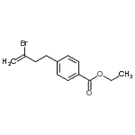 structure of CAS# 731772-91-1, Ethyl 4-(3-bromo-3-buten-1-yl)benzoate;2-bromo-4-(4-carboethoxyphenyl)-1-butene