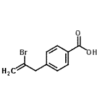 结构式 CAS# 732249-63-7, 4-(2-溴-2-丙烯-1-基)苯甲酸