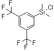 structure of CAS# 732306-23-9, 3,5-Bis(Trifluoromethyl)Phenyldimethylchlorosilane;[3,5-Bis(Trifluoromethyl)Phenyl]Chloro(Dimethyl)Silane;[3,5-Bis(Trifluoromethyl)Phenyl]Dimethylsilyl Chloride
