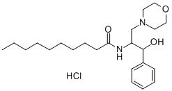 结构式 CAS# 73257-80-4, D,L-苏-1-苯基-2-癸酰氨基-3-吗啉基-1-丙醇盐酸盐