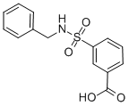结构式 CAS# 7326-77-4, 3-苄基氨基磺酰基-苯甲酸