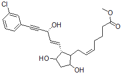CAS#: 73285-84-4， Methyl (Z)-7-[(2R)-2-[(E,3R)-5-(3-Chlorophenyl)-3-Hydroxypent-1-En-4-Ynyl]-3,5-Dihydroxycyclopentyl]Hept-5-Enoate