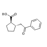 结构式 CAS# 733740-51-7, (1R,2S)-2-(2-氧代-2-苯基乙基)环戊烷羧酸