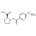 结构式 CAS# 733740-57-3, (1R,2S)-2-[2-(4-甲氧基苯基)-2-氧代乙基]环戊烷羧酸