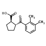 structure of CAS# 733741-12-3, (1R,2R)-2-(2,3-Dimethylbenzoyl)cyclopentanecarboxylic acid;trans-2-(2,3-dimethylbenzoyl)cyclopentane-1-carboxylic acid