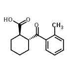 structure of CAS# 733742-70-6, (1R,2R)-2-(2-Methylbenzoyl)cyclohexanecarboxylic acid;trans-2-(2-Methylbenzoyl)cyclohexane-1-carboxylic acid