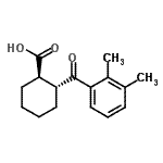 structure of CAS# 733742-80-8, (1R,2R)-2-(2,3-Dimethylbenzoyl)cyclohexanecarboxylic acid;trans-2-(2,3-dimethylbenzoyl)cyclohexane-1-carboxylic acid
