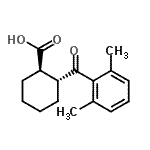 structure of CAS# 733742-83-1, (1R,2R)-2-(2,6-Dimethylbenzoyl)cyclohexanecarboxylic acid;trans-2-(2,6-dimethylbenzoyl)cyclohexane-1-carboxylic acid