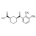 structure of CAS# 735269-82-6, (1R,3S)-3-(2,3-Dimethylbenzoyl)cyclohexanecarboxylic acid;cis-3-(2,3-dimethylbenzoyl)cyclohexane-1-carboxylic acid