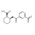 structure of CAS# 735274-67-6, (1R,2R)-2-[2-(3-Nitrophenyl)-2-oxoethyl]cyclohexanecarboxylic acid;cis-2-[2-<wbr>oxo-2-(3-<wbr>nitrophen<wbr>yl)ethyl]<wbr>cyclohexa<wbr>ne-1-carb<wbr>oxylic ac<wbr>id