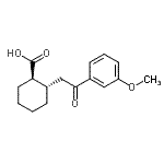 structure of CAS# 735274-75-6, (1R,2S)-2-[2-(3-Methoxyphenyl)-2-oxoethyl]cyclohexanecarboxylic acid;trans-2-[<wbr>2-(3-meth<wbr>oxyphenyl<wbr>)-2-oxoet<wbr>hyl]cyclo<wbr>hexane-1-<wbr>carboxyli<wbr>c acid