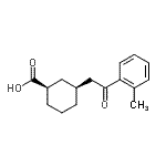 结构式 CAS# 735275-05-5, (1R,3S)-3-[2-(2-甲基苯基)-2-氧代乙基]环己烷羧酸