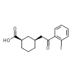 结构式 CAS# 735275-37-3, (1R,3S)-3-[2-(2-碘苯基)-2-氧代乙基]环己烷羧酸